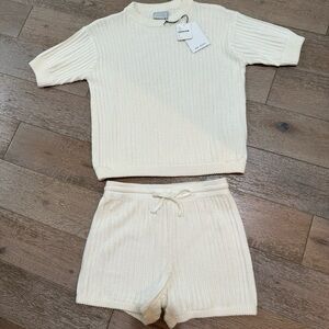 NWT Free People X Rue Stiic Knit Shorts & Top Set